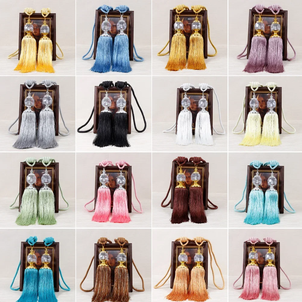 1Pc Tassel Hanging Pendant Decorative Curtains Accessories Key Tassels For Curtain Tieback DIY Craft Tassel Fringe