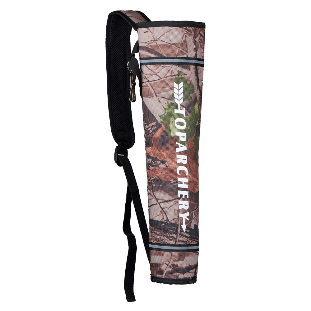 Toparchery-Bolsa de flecha para arco recurvo, accesorios de tiro con arco, mochila de nailon para práctica: Caqui oscuro
