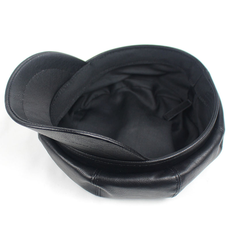 Lanxxy Autumn Winter Newsboy Caps for Women Vintage Solid Leather Beret Cap Casquette Hats Female