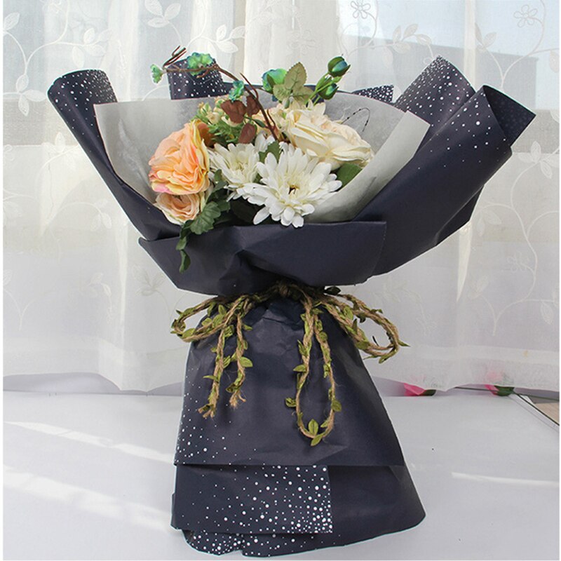 5M Simulation Green Leaves Weaving Jute Rope Ribbon for Restic Wedding Birthday Decoration Flower Bouquet Packaging Rattan