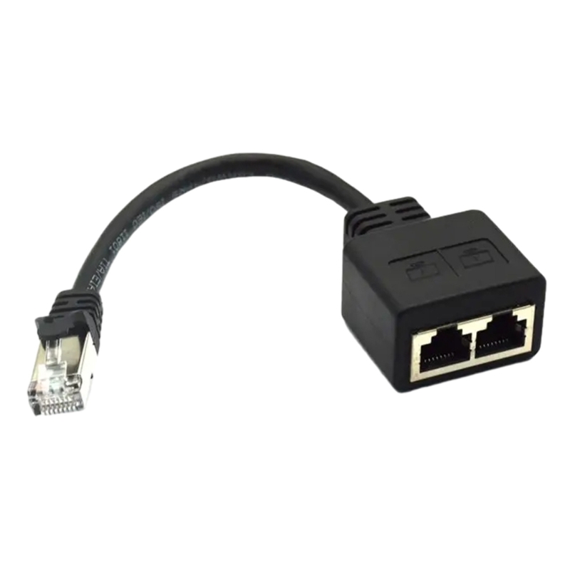 Praktisches Splitterkabel von Buchse auf Doppelstecker, RJ45-Adapterkabel, Netzwerke, Internet-Splitter-Verlängerungsleitung für