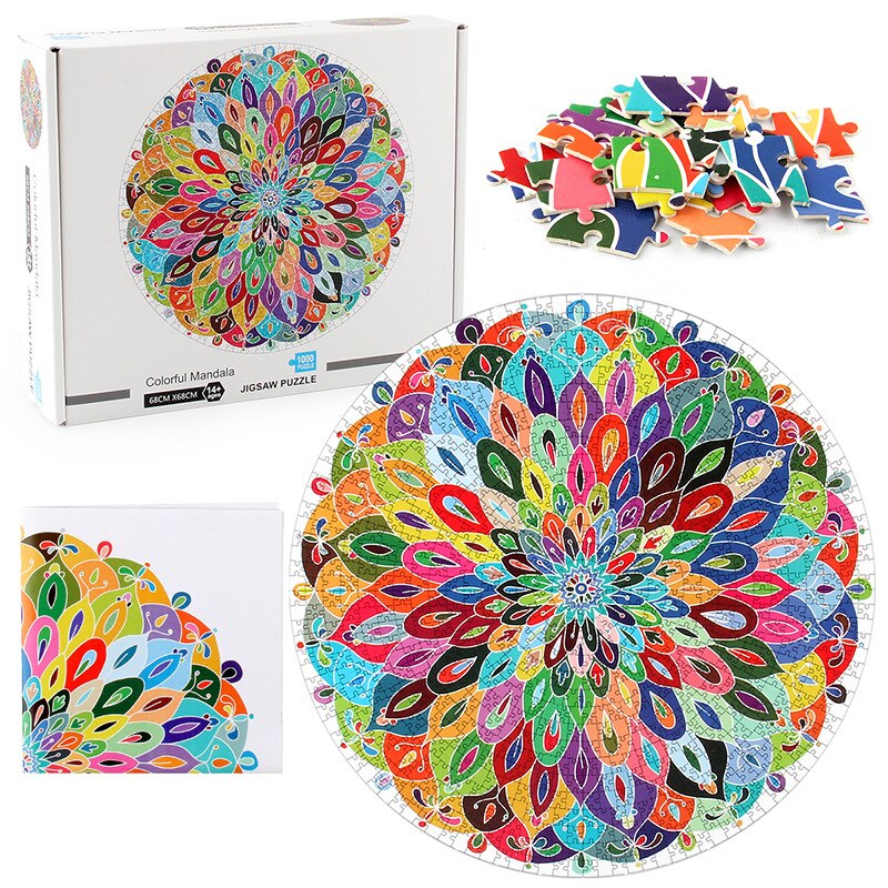 Jinletong 1000 -teiliges puzzle, lernspielzeug, puzzle-blühende farben, -3d puzzles für erwachsene, puzzlebox für erwachsene