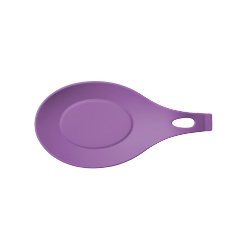 Silicone Insulation Spoon Rest Heat Resistant Placemat Drink Glass Coaster Tray Spoon Pad Eat Mat Pot Holder Kitchen Accessories: Purple