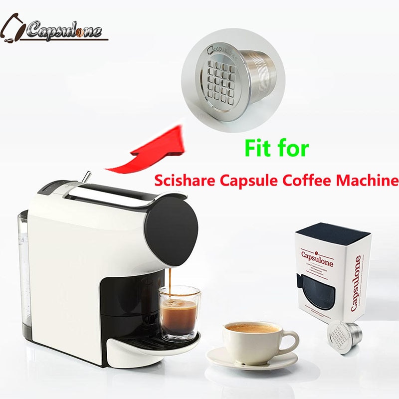 capsulone STAINLESS STEEL Metal Capsule Compatible for Scishare Machine Refillable Reusable coffee capsule