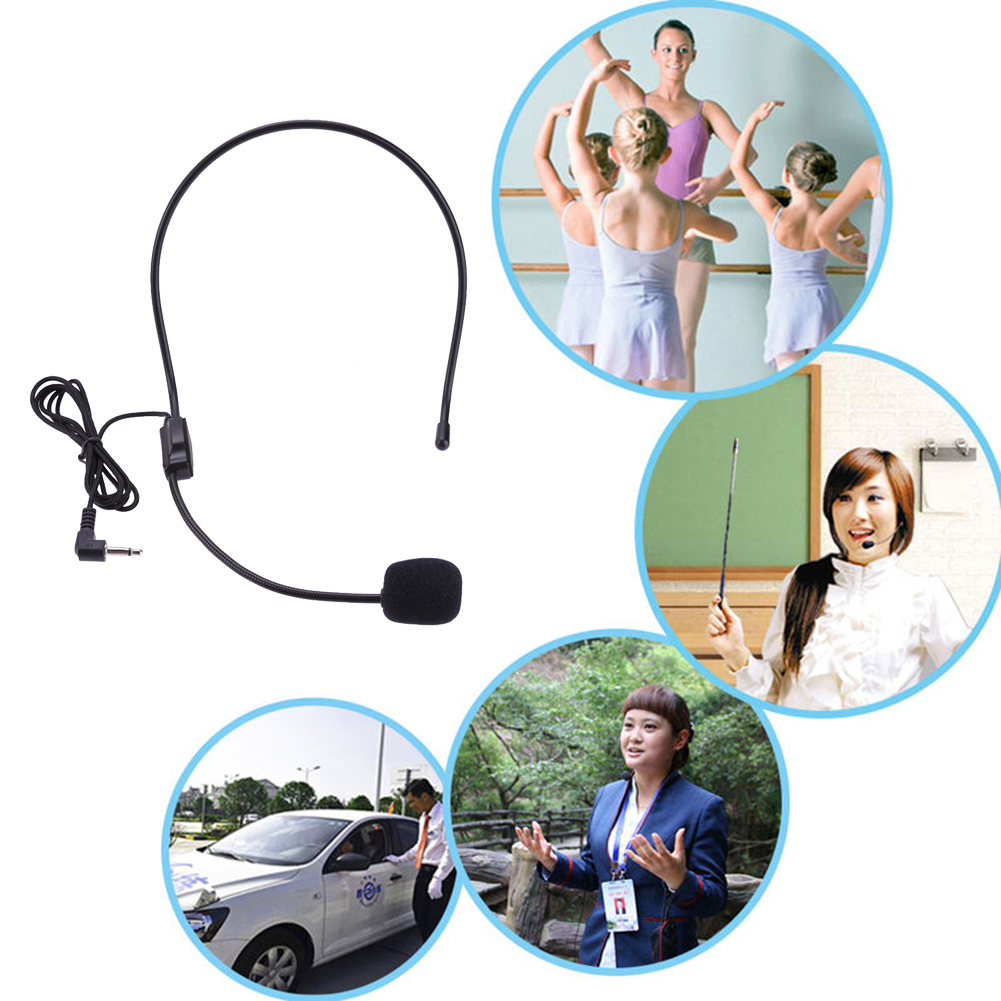 Mini Wired 3.5mm Headworn microfone For Voice Amplifier Noise Reduction Mic Headset Headband Portable Lecture Teach Headset