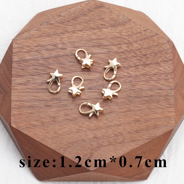 GUFEATHER M824,jewelry accessories,lobster clasp hooks,18k gold plated,0.3 microns,hand made,charms,necklace bracelet,10pcs/lot: M82401