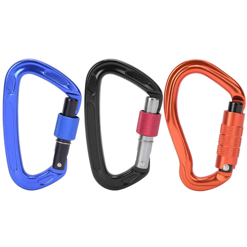 7075 Aviation Aluminum Master Lock Carabiner Safety Buckle Security Equipment Gear for Outdoor Climbing