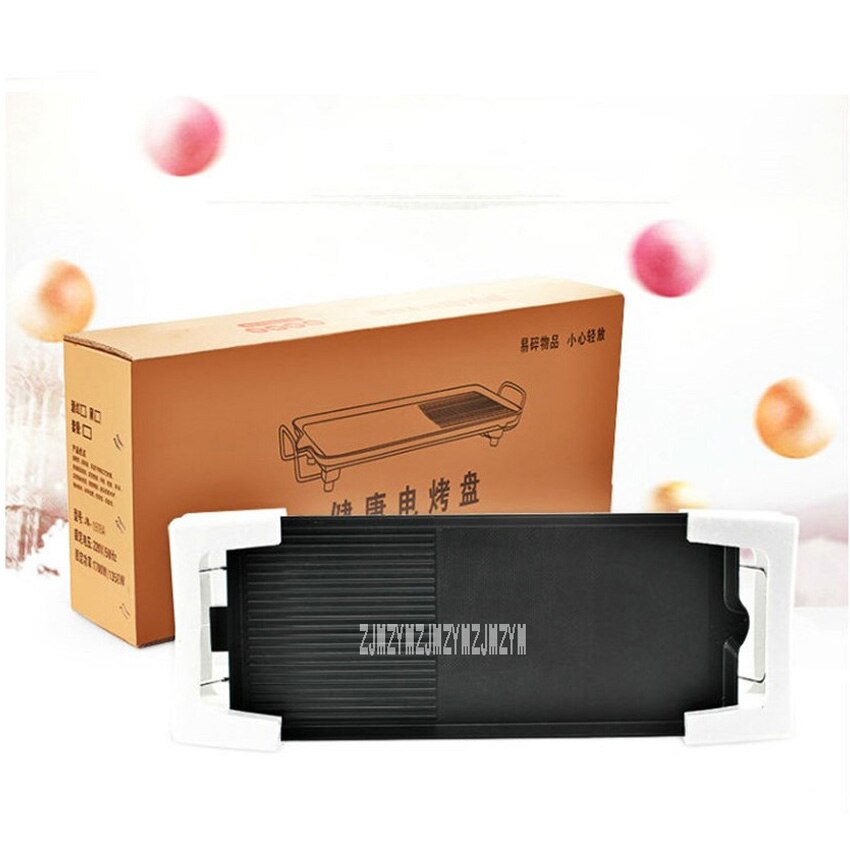 Parrilla eléctrica antiadherente para barbacoa, equipo de interior JP-404868, 1350W, 220V, 40x23CM