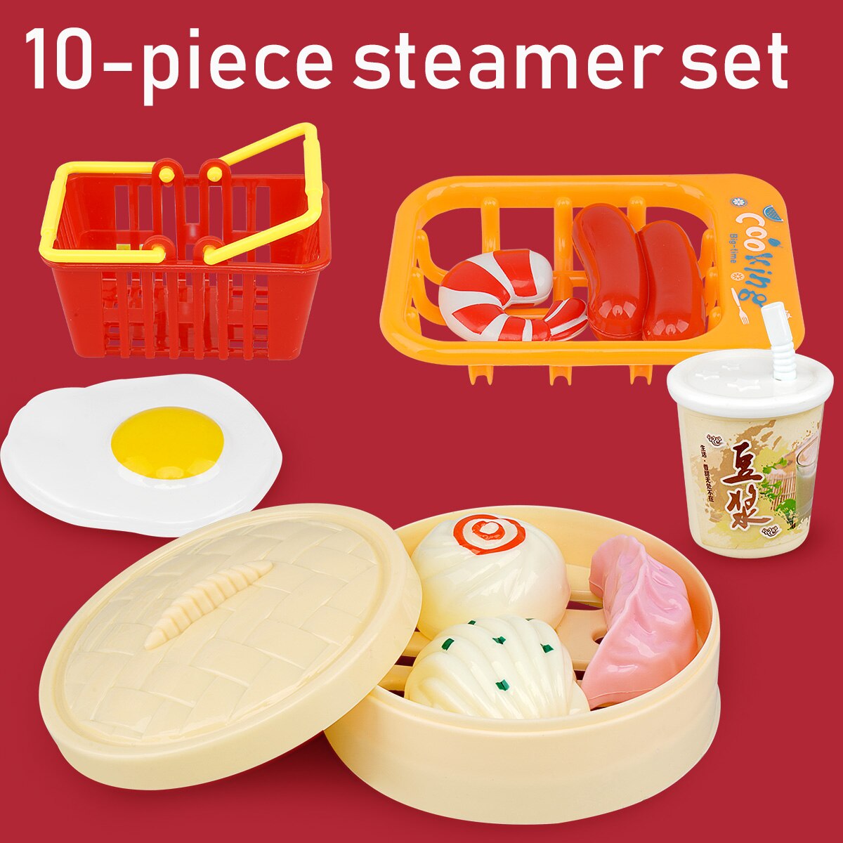 Kid's Kitchen Set Girls Toys Fast Food Pretend Play Cooking Games Miniature Foods Toy Dishes Products For Children: 10pcs