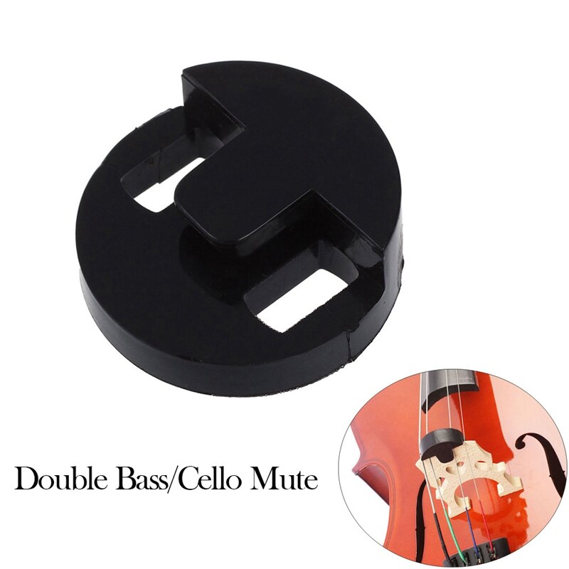 2 Stuks Professionele Cello Zwart Ronde Dubbele Gat Mute Rubber Ronde Tourte Stijl Cello Mute