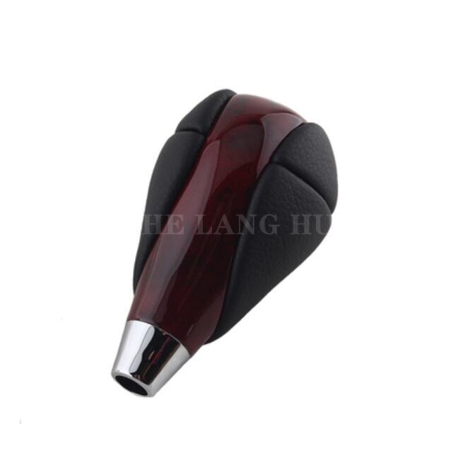 Leather Chrome Automatic Gear Shift Knob For Lexus IS200 IS250 IS300 IS350 2005 2006 2007: Brown