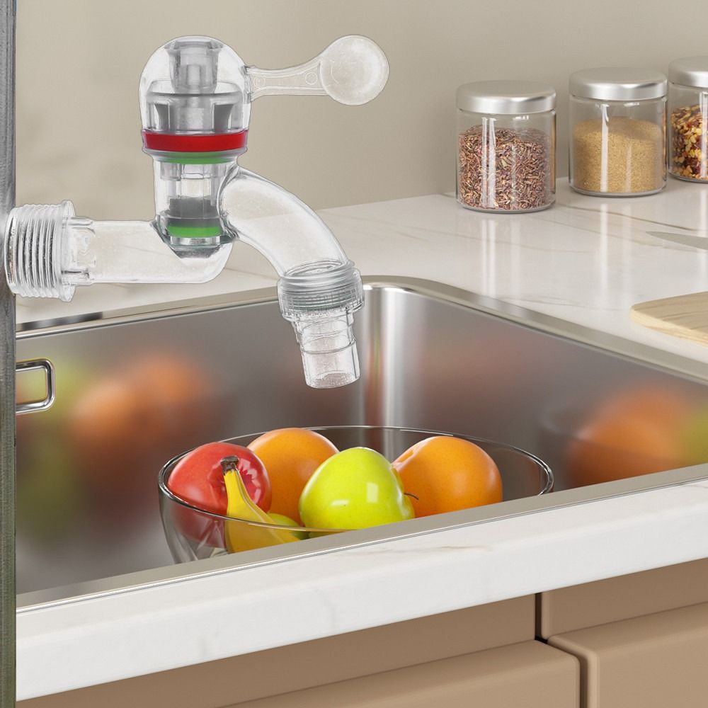 Gennemsigtig plastikhane vandafbryder havevandingsstik 20/25mm vandhaner multifunktionel vandventil