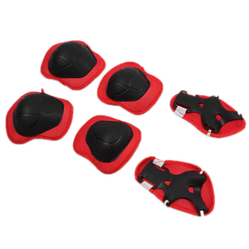 6 Stk/set Verstelbare Schaatsen Beschermende Gear Set Elleboog Pads Fiets Skateboard Ice Skate Roller Knie Protector Voor Volwassen Kids