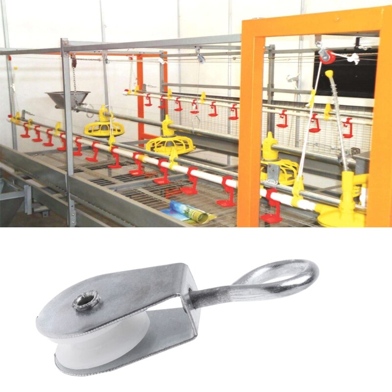 Poultry Feeding Product Waterline Pulley Crane Wheel Chicken Drinking Equipment
