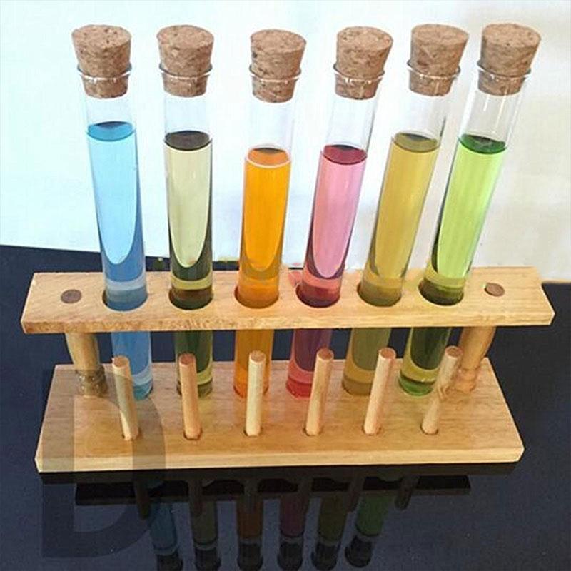 10pcs Labware Accessories Teaching Tools Chemistry Tube&Stopper Glass Cork Stopper School Glassware Tool Kits Kit