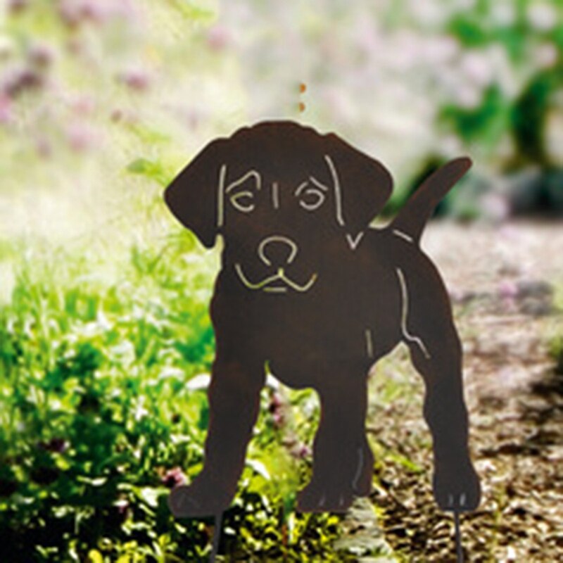 Ozdoby ogrodowe wtyczka-w wystrój rdzy szczeniak gniazdo stylowy metal kwiat pojemnik robić trawnik ogród