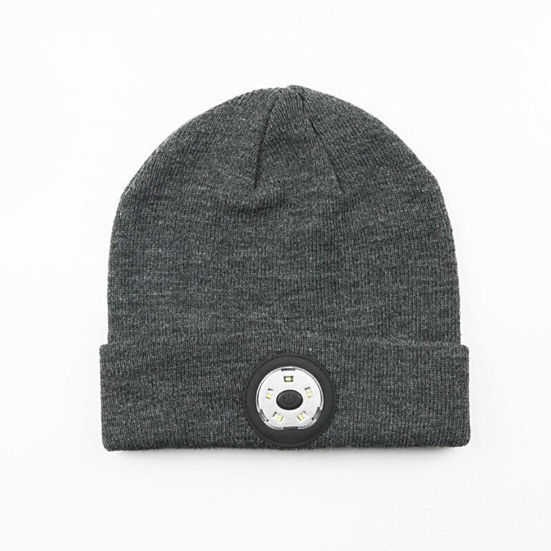 Bluetooth Beanie Hat - Unisex Winter Music Cap with LED - Rechargeable Stereo Speakers - Windproof Knit: With LED 3