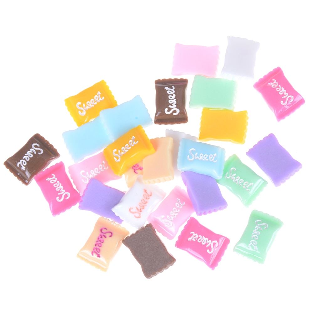10 Stks/set Diy Accessoires Leuke Zoete Snoepjes Miniatuur Voedsel Modellen Poppenhuis