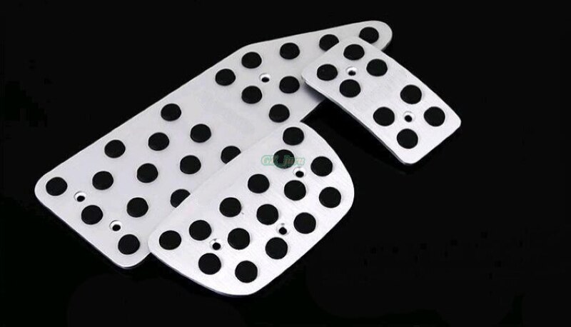 Biltilbehør aluminium ved automatgear speederbremse fodstøtte pedal pedaler pladepuder til toyota land cruiser 200