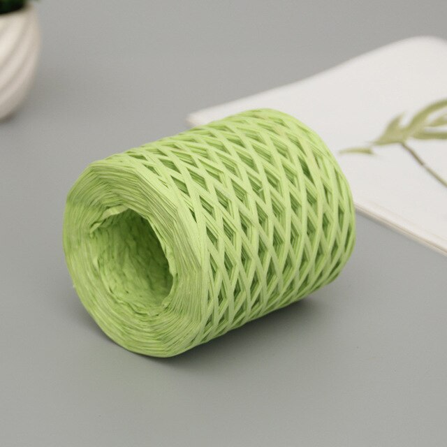 1 stücke 200m/rolle Bast Papier Bänder Verpackung Schnur Seil Für Kasten Verpackung Diy Handwerk Dekorationen: Frucht Grün