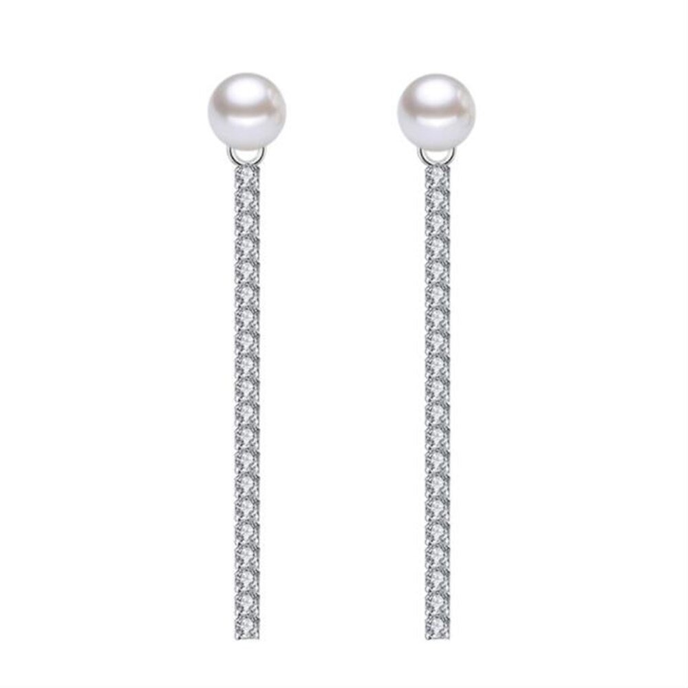 NEHZY 925 en argent sterling nouveaux bijoux de femme boucles d'oreilles rétro Long gland cubique zircone Pop boucles d'oreilles: 1049