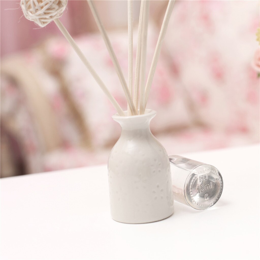 DIY Aromatherapy Set Reed 30ML Oil Diffusers With Natural Sticks Delicate Ceramic Bottle And Scented Oil Home Decoration