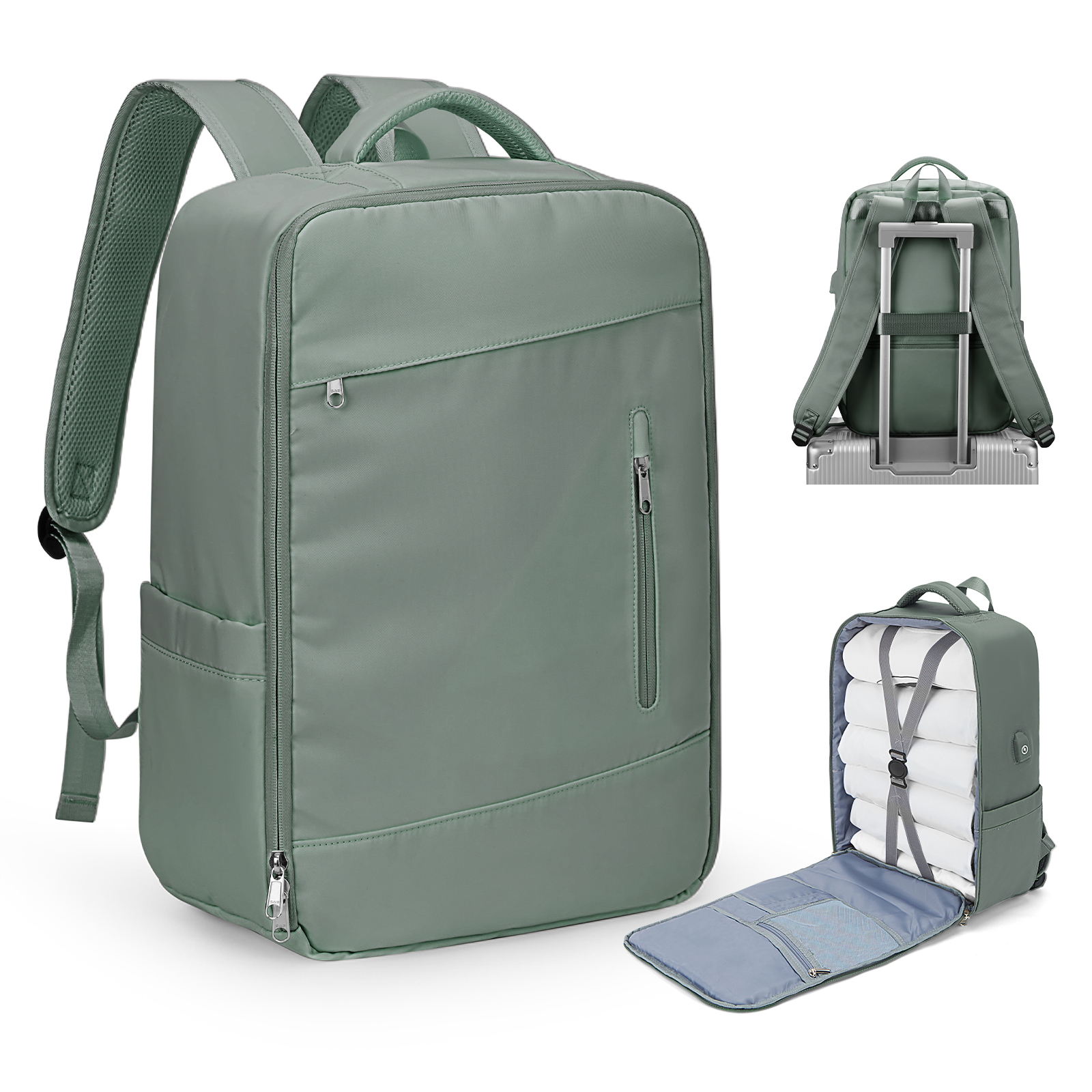 Travel Bakcpack 45x33x16 Cabin Bag Carry-Ons for Men Women Laptop Backpack Reinforced Daypack USB Short Distance Luggage