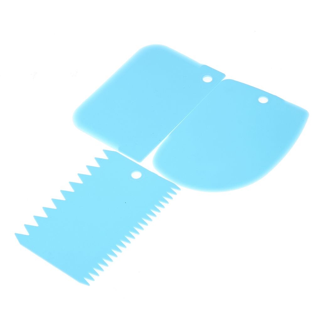 3 stuks/set plastic taartdecoratiegereedschappen deeg glazuur schrapers uitstekers keukenaccessoires taartrand gladmakerset