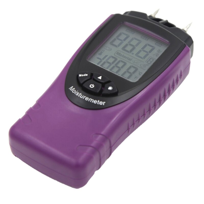 Mini Handheld Digital Moisture Meter Humidity Tester for Wood Concrete Building Materials Sd,Wall LCD Display