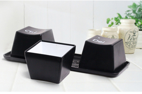 teclado Simple Ctrl ALT DEL tipo taza de café o té contenedor de 3 unids/set de tazas de café de: black