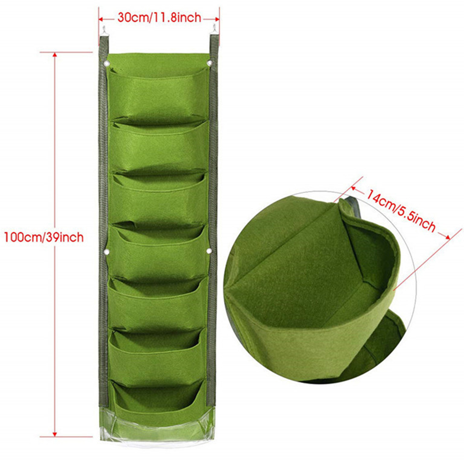 Vertical Hanging Garden Grow Planter Flower Pots Layout Waterproof Pockets Wall Hanging Planting Bags