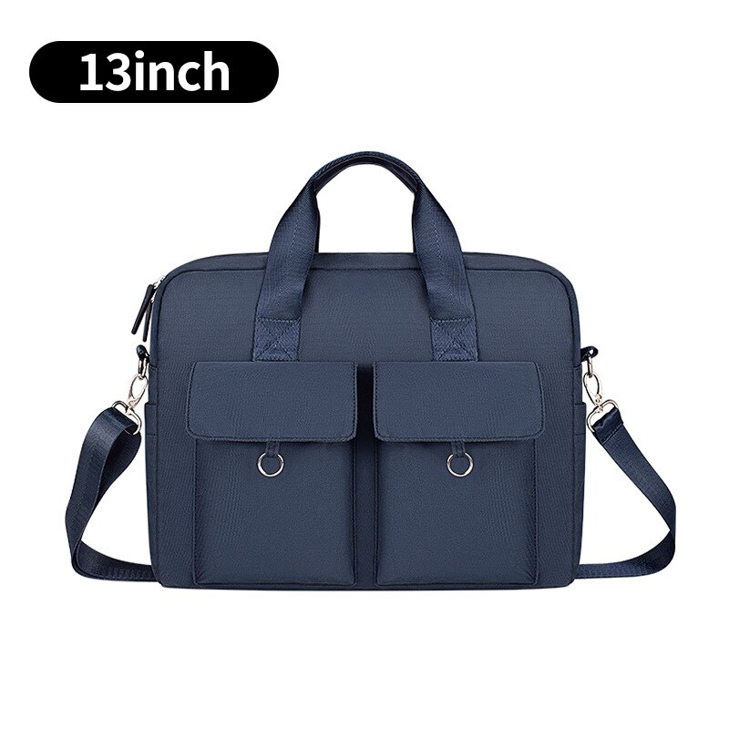 Unissex maleta à prova dunisex água náilon sacos do portátil ombro sólido crossbody saco bolsas de negócios documentos escritório saco de armazenamento xa776z: Blue 13.3inch