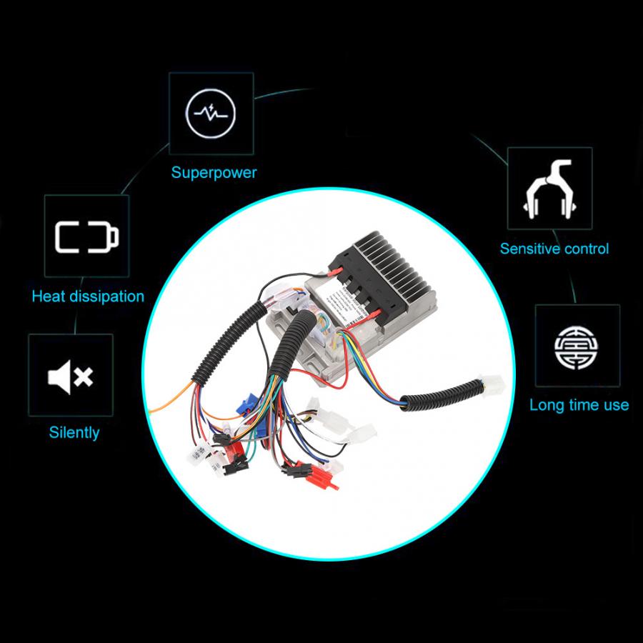 Electric Motorcycle 36V 48V 60V 72V 500W Brushless Controller Electric Vehicle Bike 3 Modes Sine Waves Speed Controller