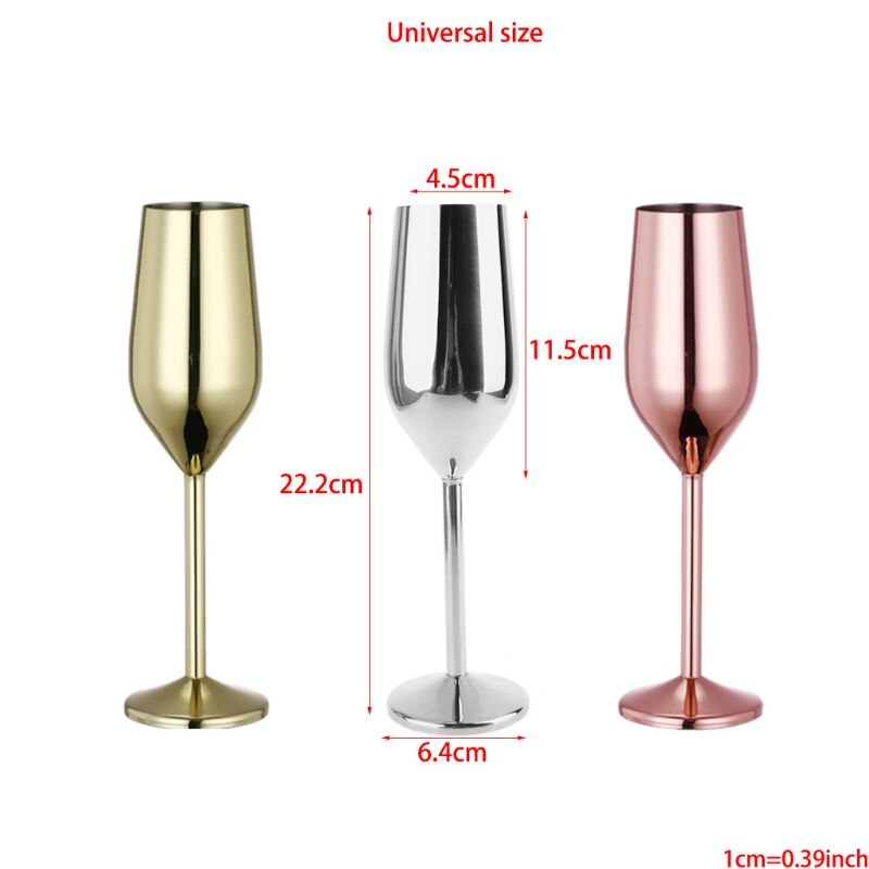 Lampka robić wina ze stali nierdzewnej czary szampana czara kieliszki koktajlowe Whisky Puchar impreza wino musujące lampka robić wina es