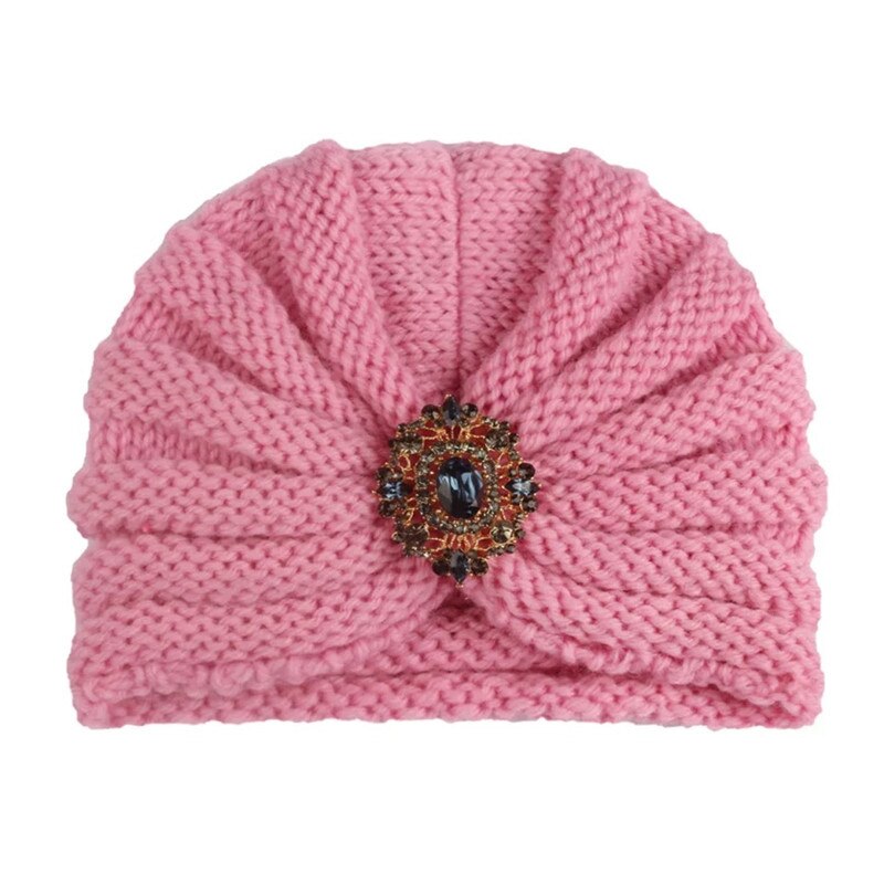 Herfst winter kinder gebreide muts capuchon baby wollen muts met boorcombinatie outdoor warme gebreide muts: 9