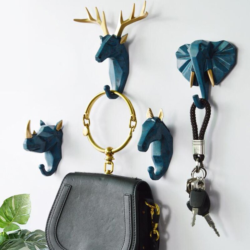 Dierenhaak huisdecoratie opberghanger hars opbergrek organizer wandhaken kunstdecoratie badkameraccessoires