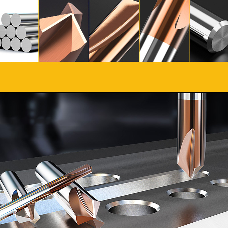 HUHAO 1PC Tungsten Carbide Straight Groove Chamfering Milling Cutter 60 /90 /120 Degrees CNC Tool For Engraving Machine End Mill