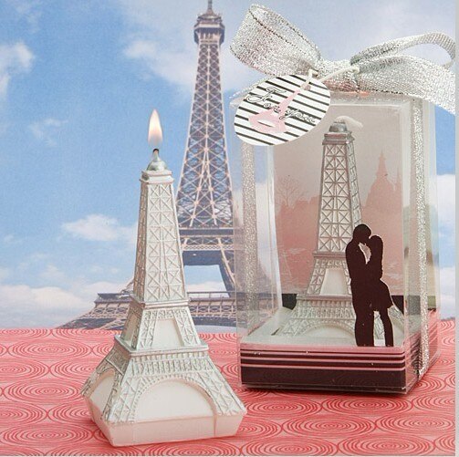 Eiffel Tower Candles In Box Wedding Bridal Shower Party Favor Guest Novelty
