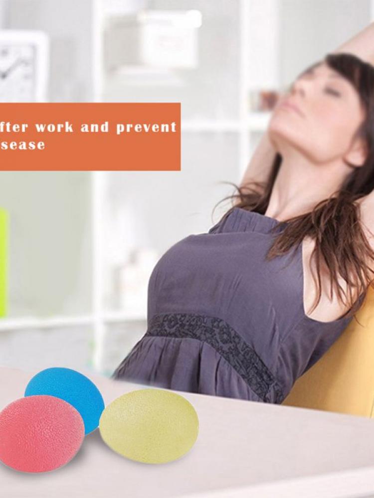 Silicone Ball Grip Practice Finger Hand Strength Rehabilitation Training Handball Vent Trainer