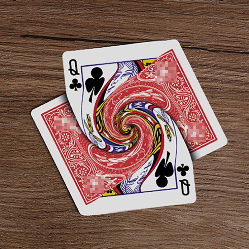 Vortex Goocheltrucs Speelkaart Aangesloten Poker Veranderen Magia Goochelaar Close Up Straat Illusies Trucs Mentalisme Puzzel Speelgoed: RED BACK