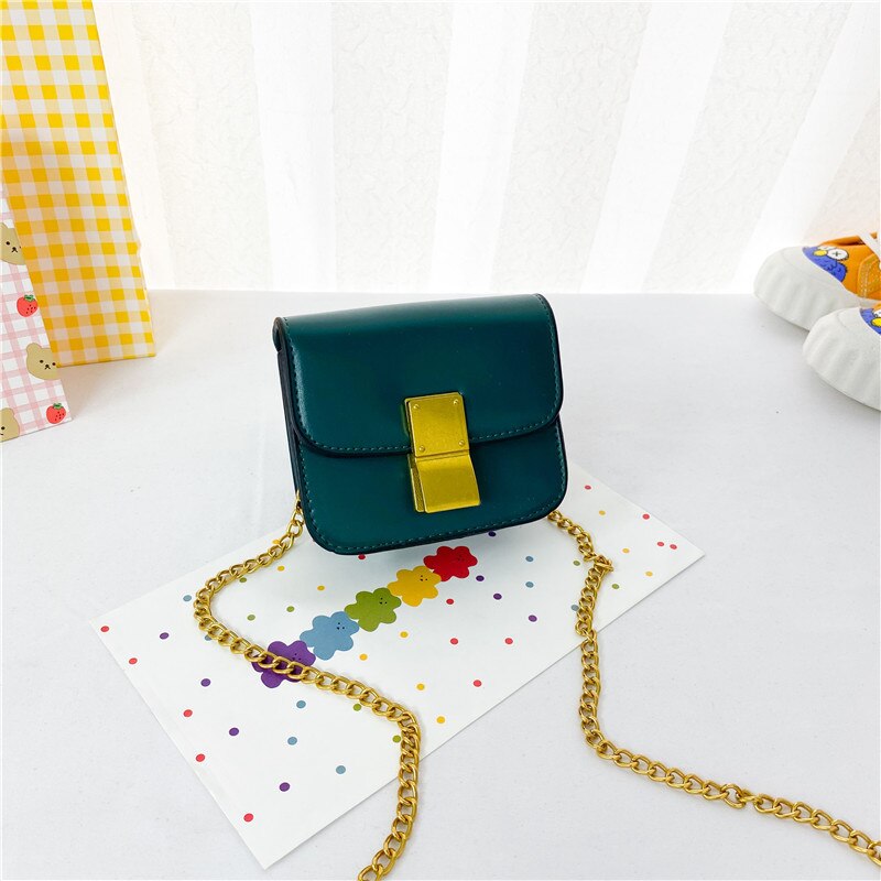 Kids Lederen Portemonnees En Handtassen Mini Crossbody Leuk Meisje Kleine Coin Pouch Bag Baby Meisjes Clutch Purse: dark green