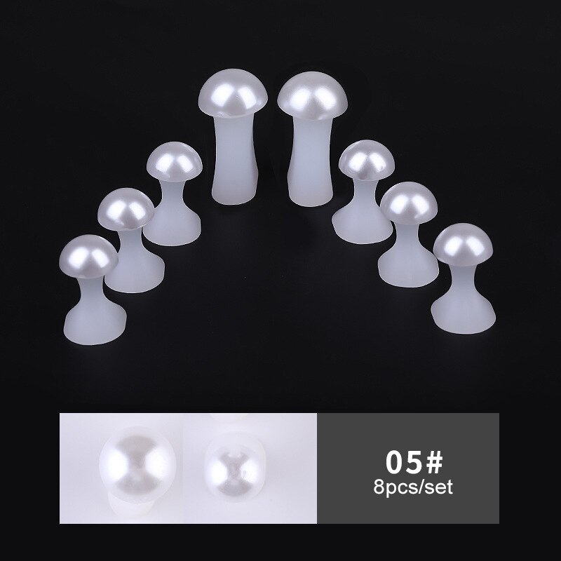 Séparateur d'orteils en Silicone pour Nail Art, 8, pièces/ensemble motifs fleur, cœur, séparateur d'orteils, bricolage, outils de soins des ongles: GRIS FONCÉ