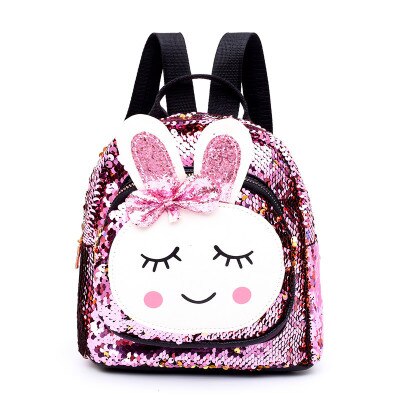 Mochila de lentejuelas brillantes para niñas, mochila para niños, mochila para niñas, mochila para niños: Rosa