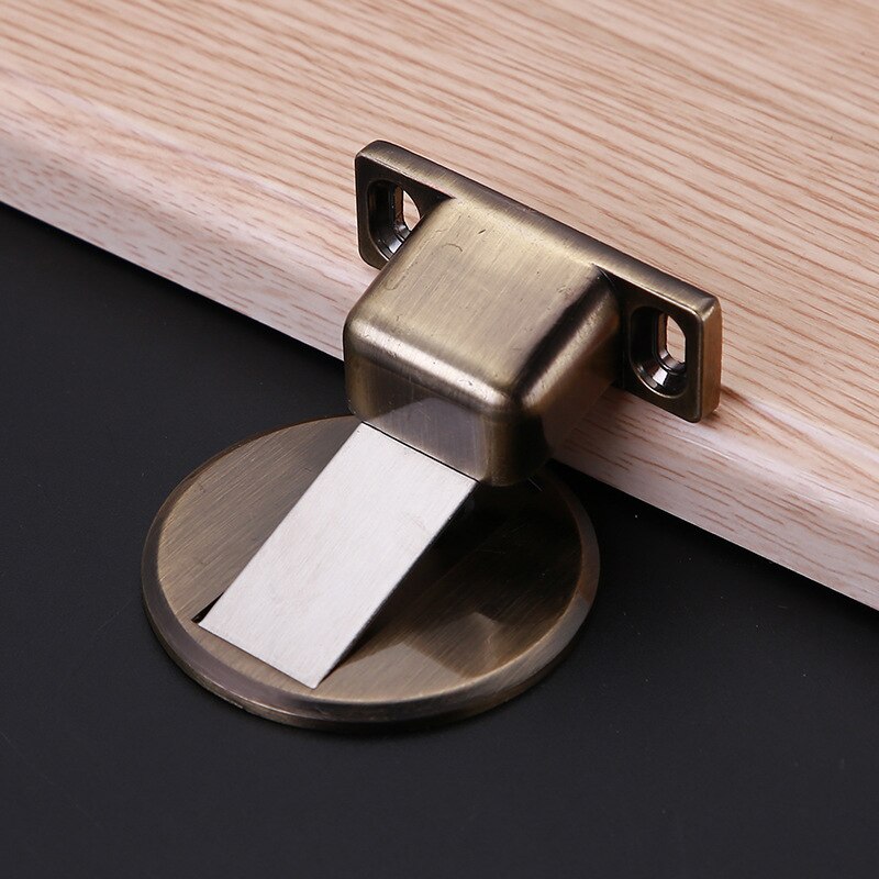 Magnetic Door Holder Stopper Invisible Doorstop Wall Floor Mount Safety Catch Stainless Steel Door Suction Bedroom Supplies