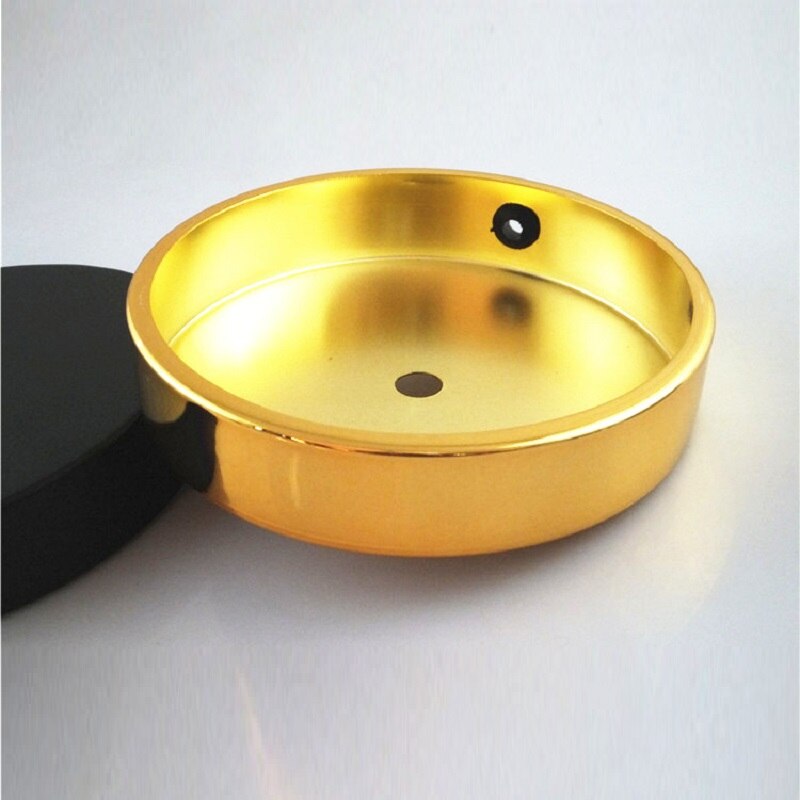 120mm ~300mm table floor lamp metal base with 10mm central hole and side hole fold edge inward 5mm for table lamp/floor lamp use