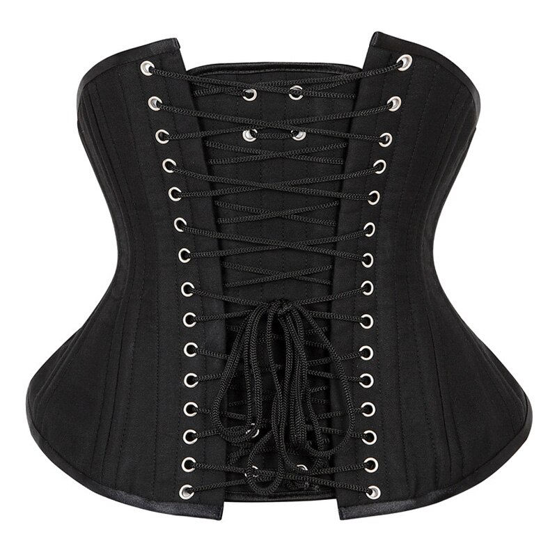 Double Steel Bone Women Waist Cincher Corset Waist Slimming Underbust Fajas Steampunk Accessories Femme Black Corsets