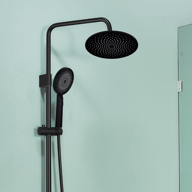 Dokour Overhead Rainfall Shower Head Set High Pressure Bathroom Accessories Water Saving Ceiling Toilet Tropical Complete System