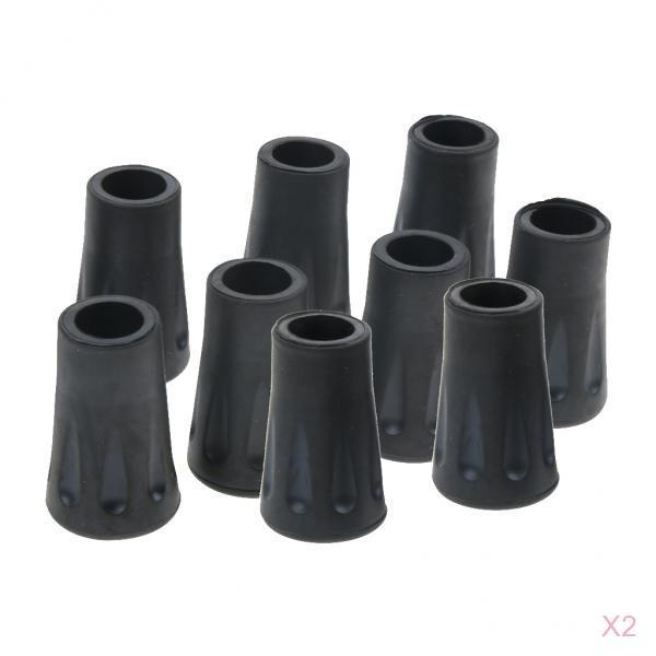 20 Stuks Duurzaam Rubber Tips Voor Wandelen Trekking Pole Wandeling Sticks Krukken Cane Tips-Zwart