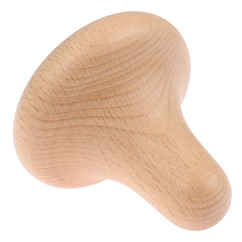 1pc houten traditionele reflexologie hand- en voetmassage-instrumenten, paddenstoelvormig massage-apparaat, drukpunt voor thuiskantoor