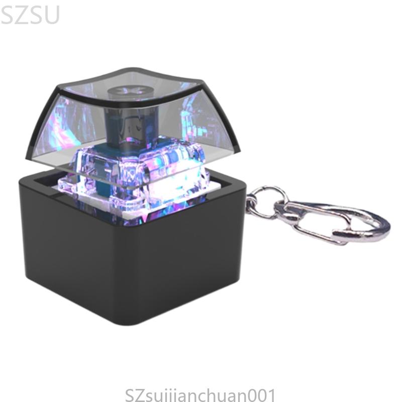 Led-lys tastatur klik legetøj 1- taster keycap tester switches test for stresslindring og sjov sensorisk oplevelse: Brun